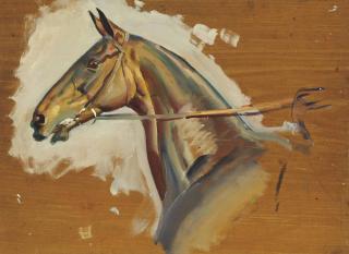 Sir Alfred James Munnings, P.R.A., R.W.S. - Study of the racehorse Silvo