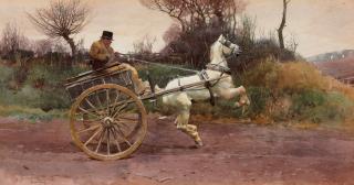 Sir Alfred James Munnings, P.R.A., R.W.S. - The Frisky Pony