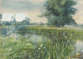 Sir Alfred James Munnings, P.R.A., R.W.S. - The Waveney, Mendham