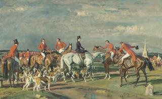 Sir Alfred James Munnings, P.R.A., R.W.S. - Who\'s the Lady?; and Two Studies