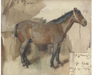 Sir Alfred James Munnings, P.R.A. - Nobby A Bridled Pony