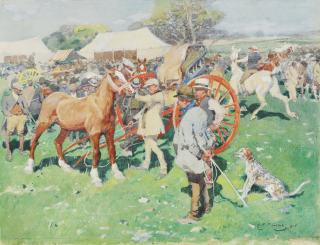 Sir Alfred James Munnings, P.R.A. - The horse fair