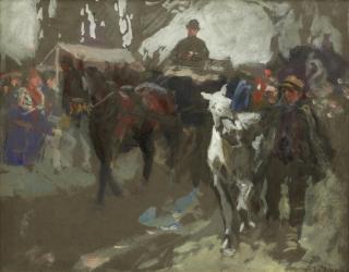 Sir Alfred James Munnings, PRA, RWS - Preparatory sketch for \'The White Slave\'
