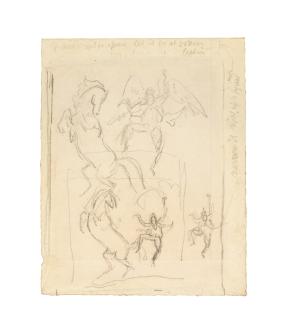 Sir Alfred James Munnings, PRA, RWS - Study for The Second Burst