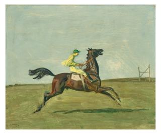 Sir Alfred James Munnings, R.A., R.W.S. - The Runaway - Newmarket incident