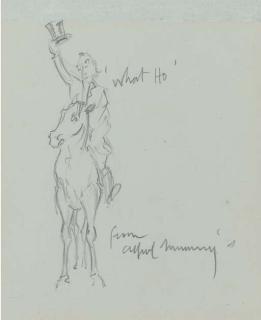 Sir Alfred Munnings, P.R.A., R.W.S. - \'What Ho\'