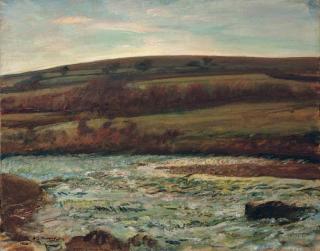 Sir Alfred Munnings, P.R.A. - Brightworthy Fords, Withypool, Exmoor