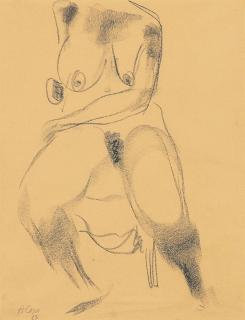 Sir Anthony Caro, R.A., O.M - Seated nude