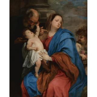 Sir Anthony Van Dyck - Holy Family With An Angel, Perhaps The Rest On The Flight Into Egypt