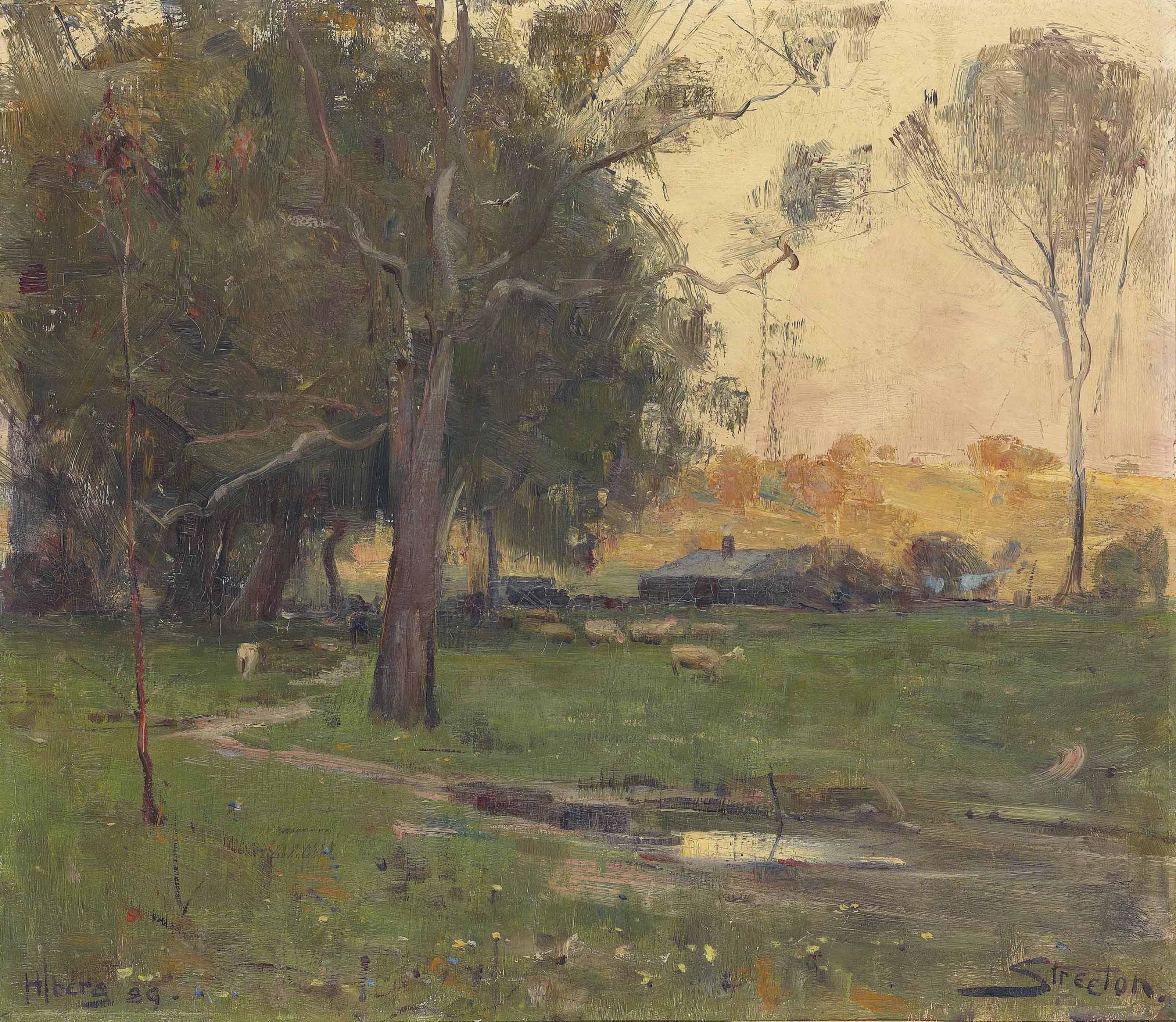 Sir Arthur Ernest Streeton - Greaves\'S Farm, Heidelberg