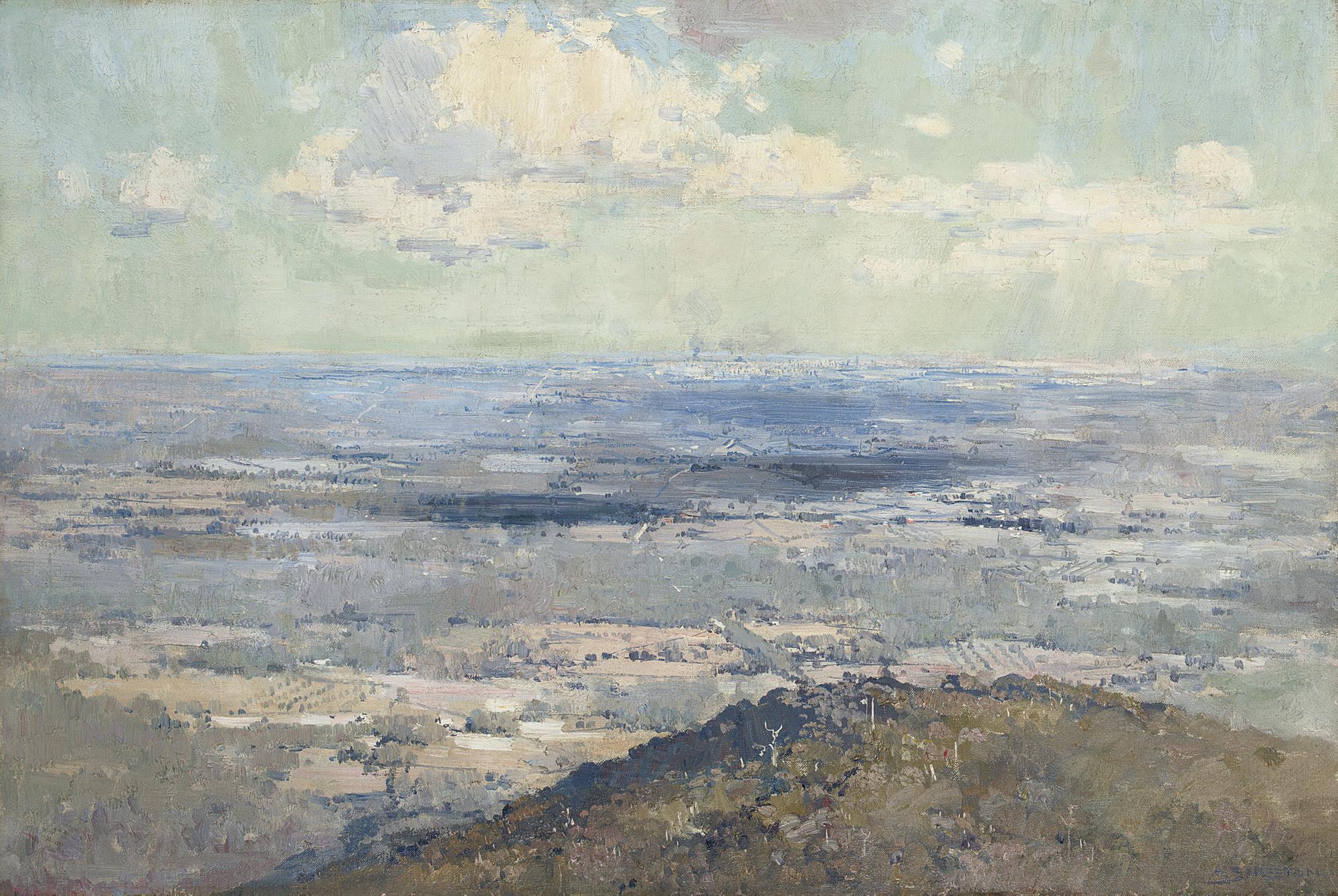 Sir Arthur Ernest Streeton - Melbourne from the Dandedongs
