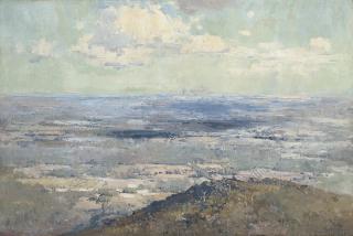 Sir Arthur Ernest Streeton - Melbourne from the Dandedongs