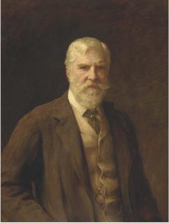 Sir Arthur Stockdale Cope, K.C.V.O., R.A. - Portrait of Sir Samuel Hoare, Half-Length, In A Brown Coat, Waistcoat And Tie