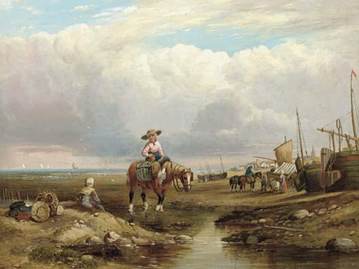 Sir Augustus Wall Callcott, R.A. - Idle gossip on the shore