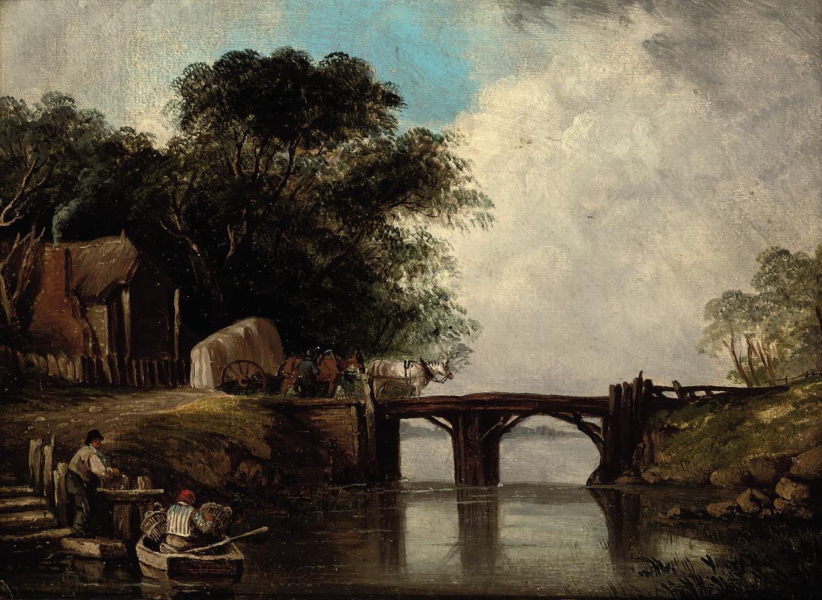 Sir Augustus Wall Callcott, R.A. - The wooden bridge