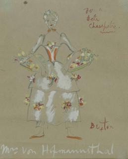 Sir Cecil Walter Hardy Beaton - Costume design for a fête champêtre worn by Lady Elizabeth von Hofmannsthal (1916-1980)