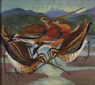 Sir Cedric Morris, Bt. - Snipes at low Tide