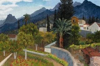 Sir Cedric Morris, Bt. - Turkish village on Cyprus