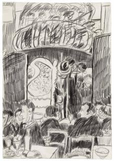 Sir Cedric Morris - Café scene