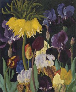 Sir Cedric Morris - Irises And Tulips