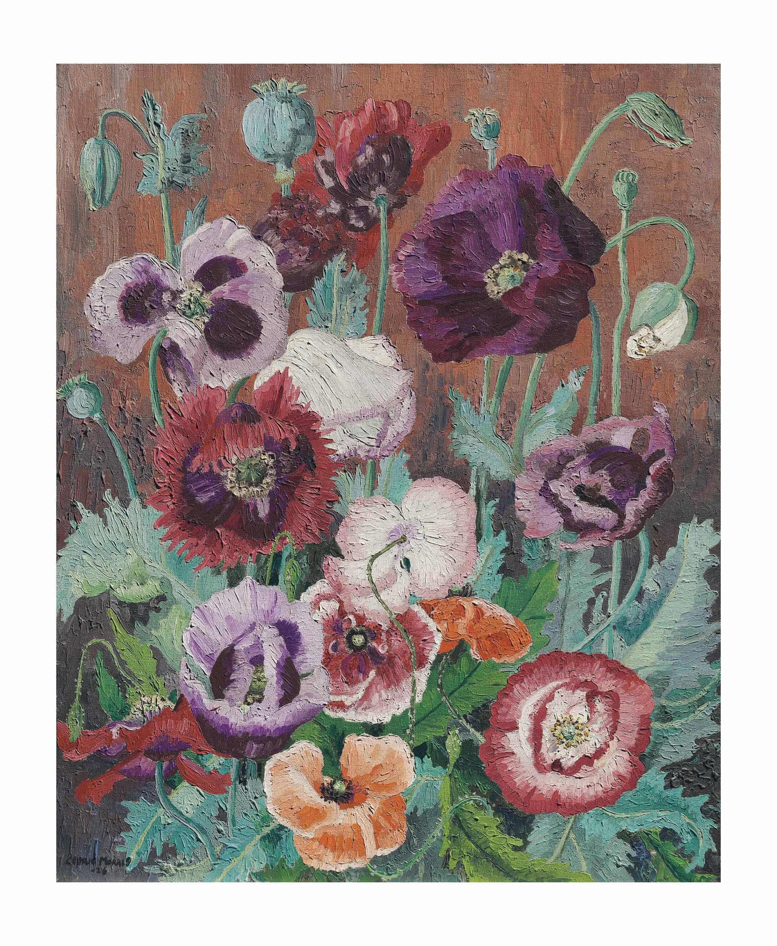 Sir Cedric Morris - Poppies