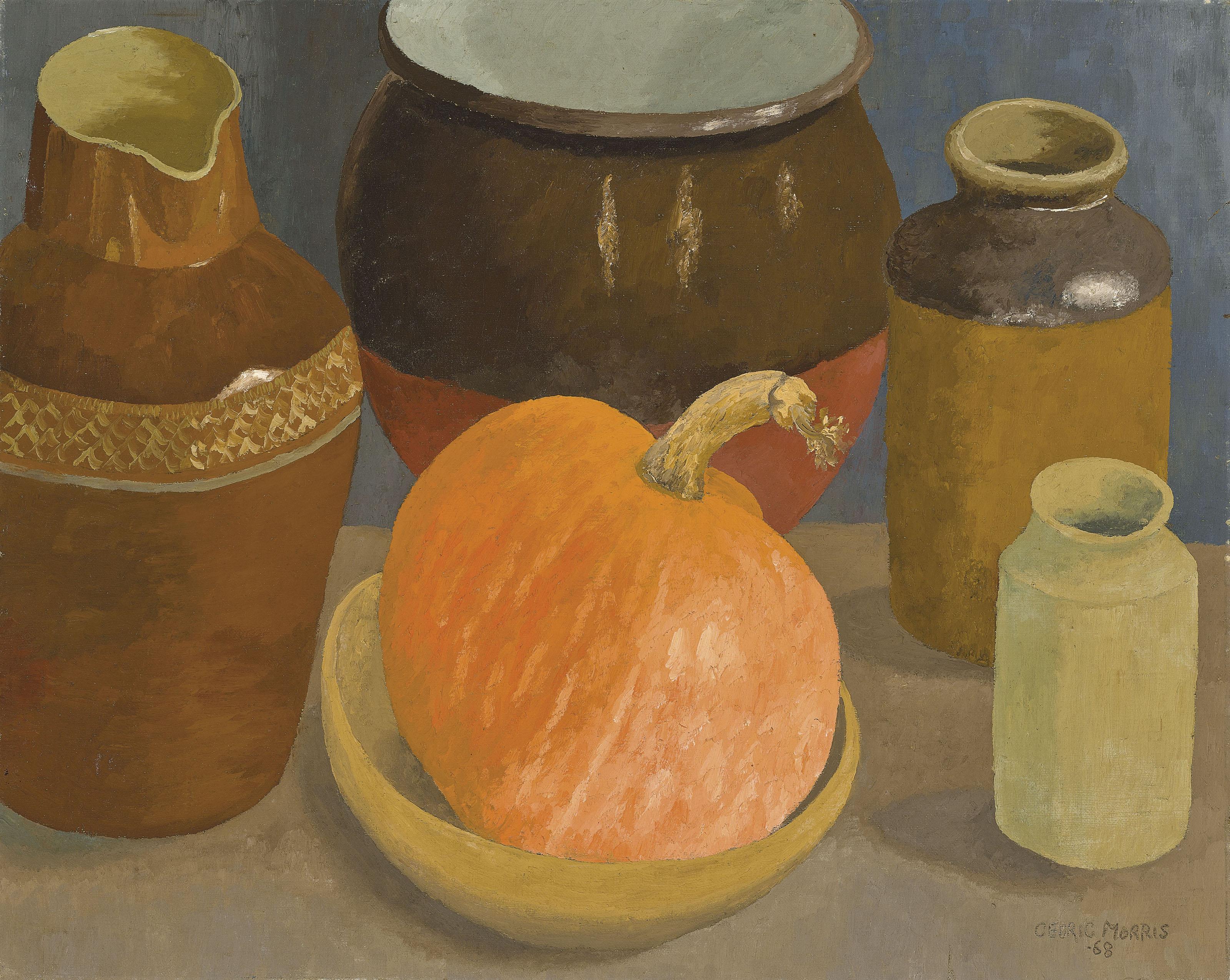 Sir Cedric Morris - Pumpkin and Pots