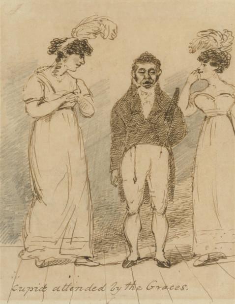 Sir Charles d\'Oyly, 7Th Bt. - Caricature of George Chinnery