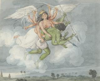 Sir Charles D\'Oyly, 7Th Bt. - Tom Raw\'s dream of a winged Hindu deity