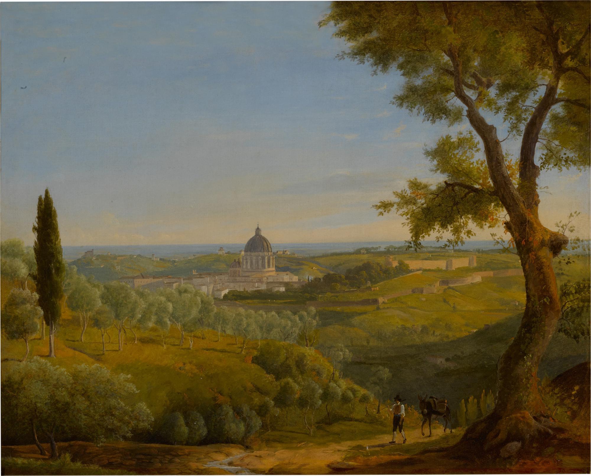Sir Charles Lock Eastlake, P.R.A. - Rome, a view of Saint Peter\'s from Monte Mario