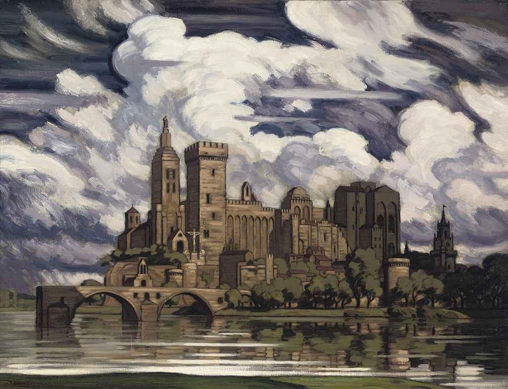 Sir Claude Francis Barry, 3rd Bt., R.B.A. - The Palace of the Popes, Avignon, France