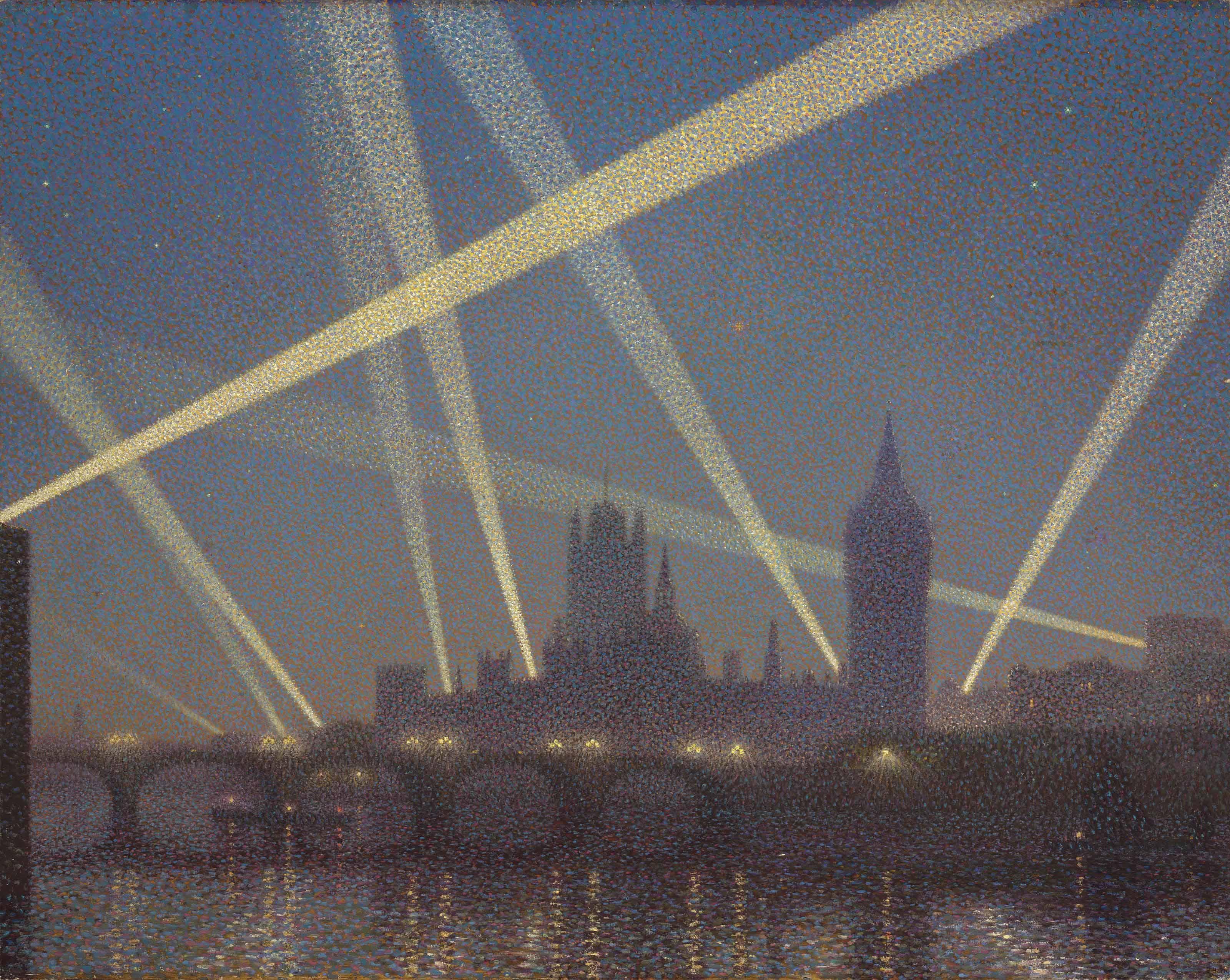 Sir Claude Francis Barry, R.B.A. - London and Wartime: Nocturne