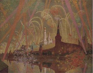 Sir Claude Francis Barry, R.B.A. - Victoire Feux d\'Artifices, Moscow