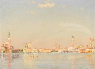 Sir Claude Francis Barry R.B.A. - View of St Marks, Venice