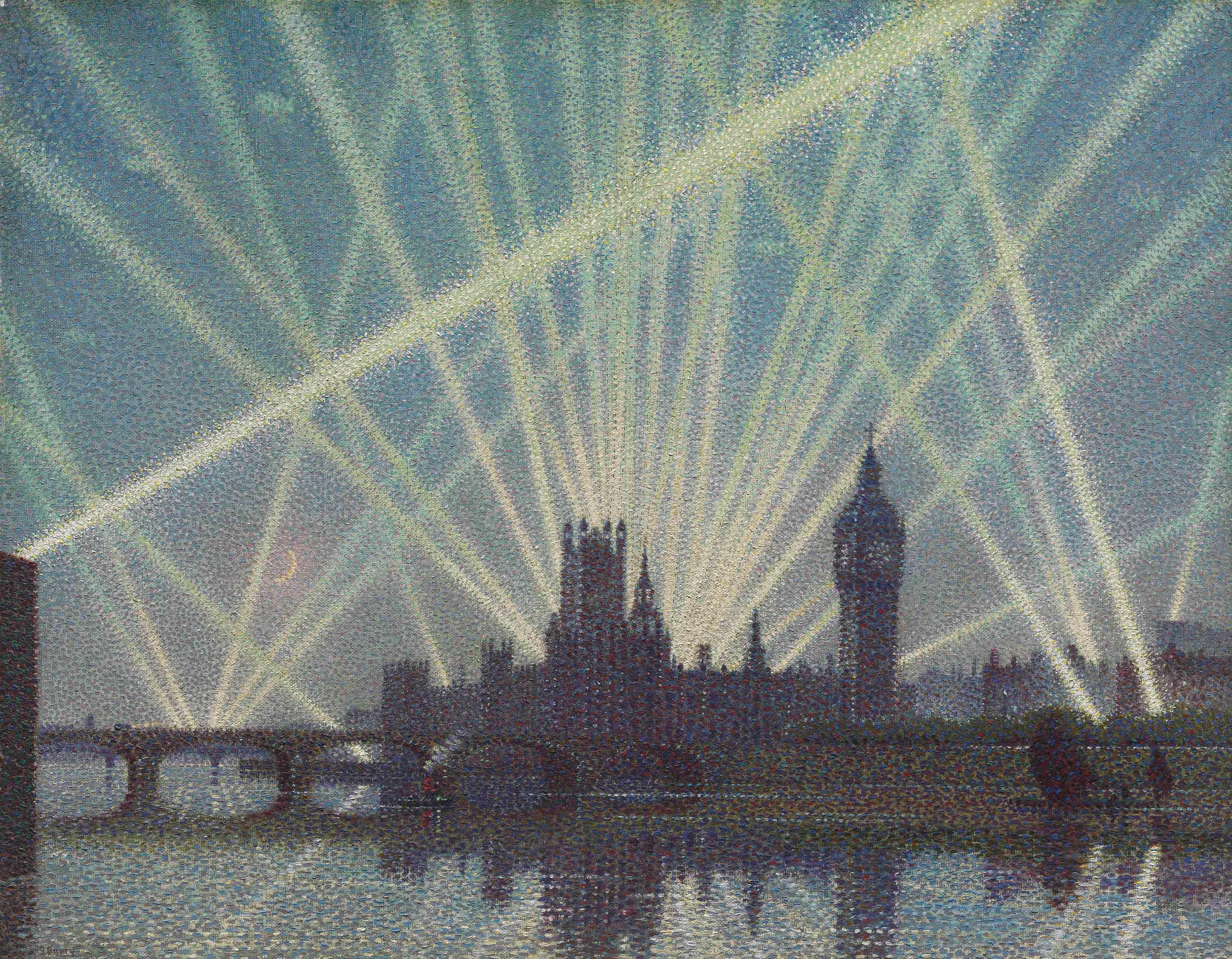 Sir Claude Francis Barry - Houses of Parliament - a wartime Nocturne
