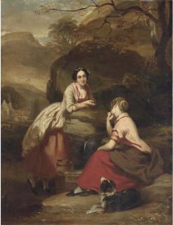 Sir Daniel Macnee, P.R.S.A. - Peggy and Jenny from the Gentle Shepherd