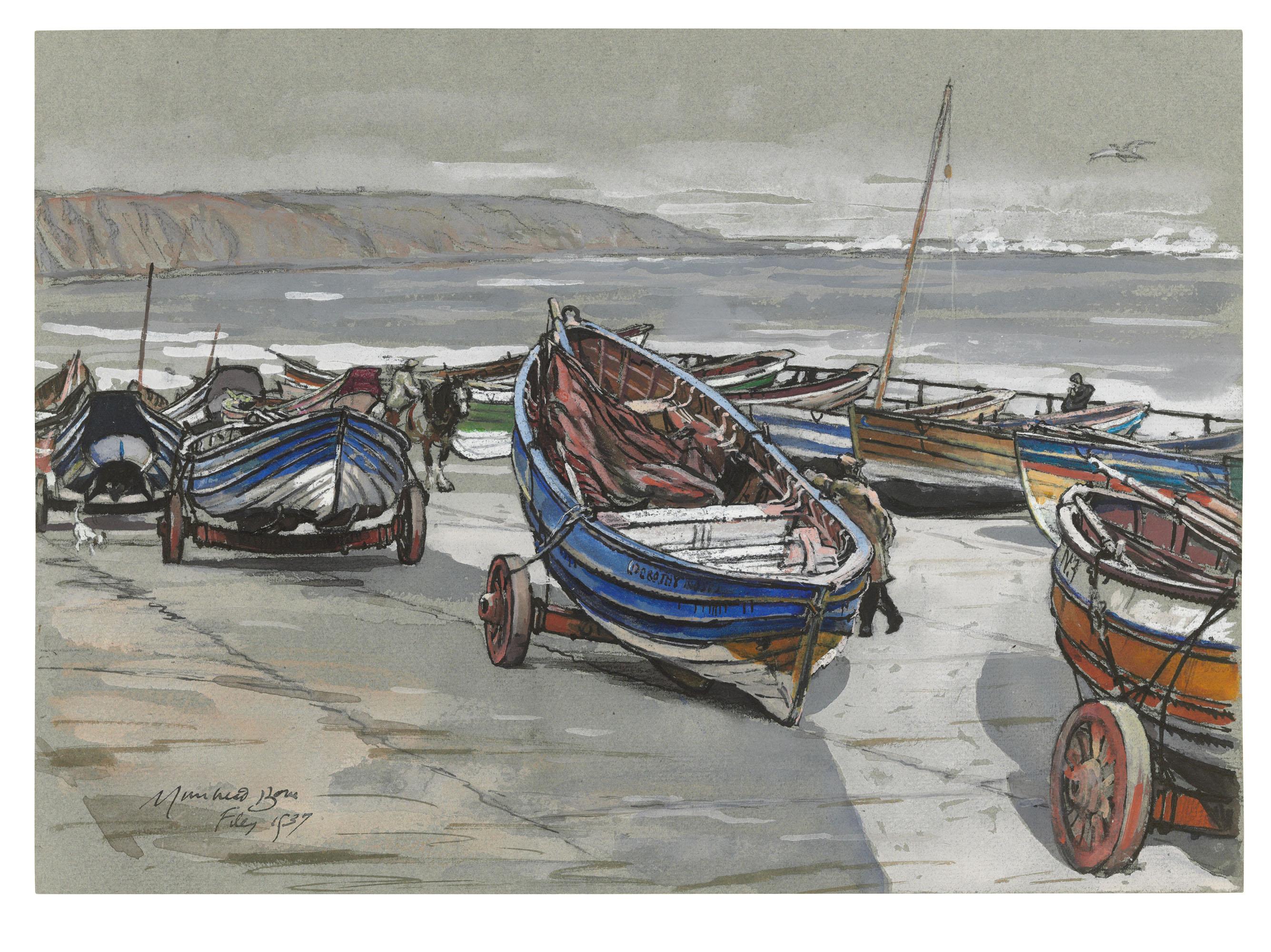 Sir David Muirhead Bone - Filey Bay