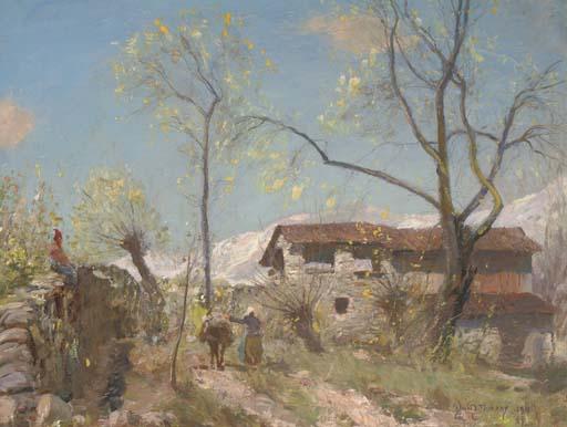 Sir David Murray R.A., H.R.S.A., R.S.W. - Alpine farm