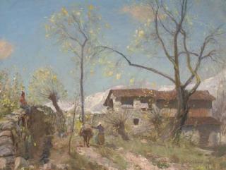 Sir David Murray R.A., H.R.S.A., R.S.W. - Alpine farm