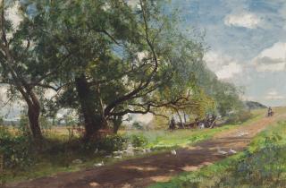 Sir David Murray, R.A., H.R.S.A., R.S.W. - At Ringwood, Hampshire