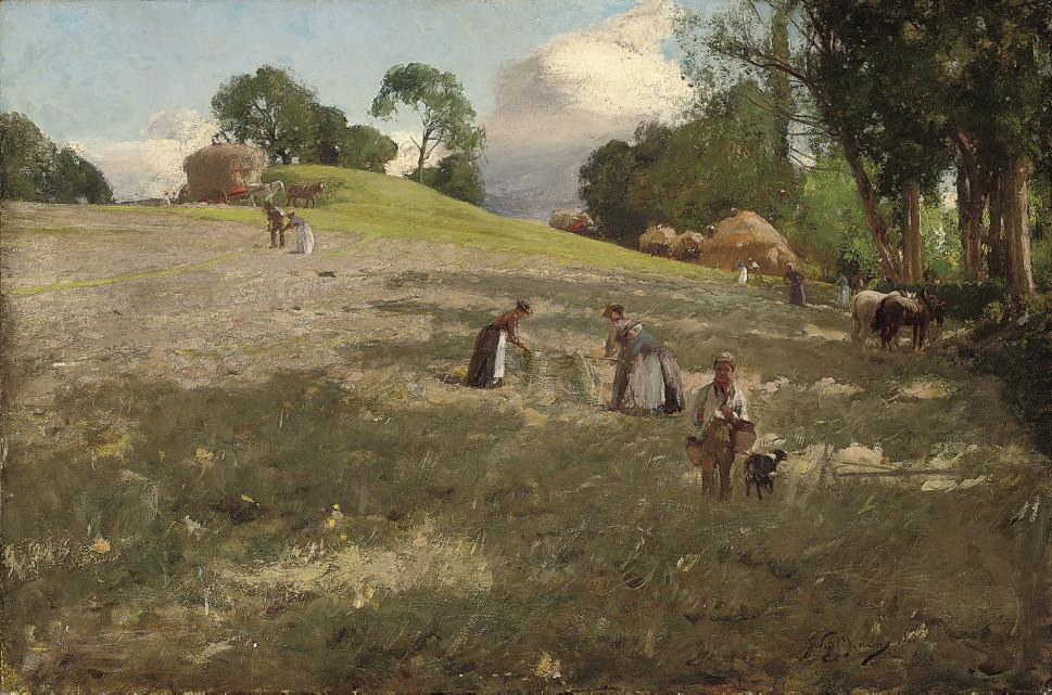 Sir David Murray, R.A., H.R.S.A., R.S.W. - Haying at Northampton