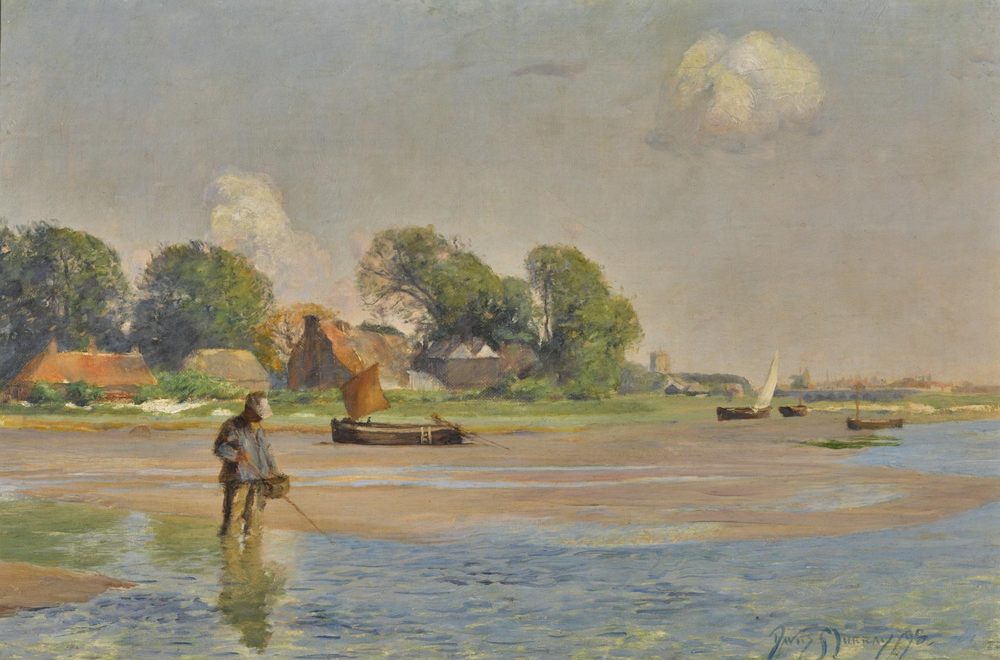 Sir David Murray R.A., H.R.S.A., R.S.W. - Shrimping