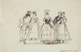 Sir David Wilkie, R.A. - Elegant figures dancing at Niton, Isle of Wight