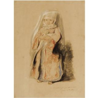 Sir David Wilkie, R.A. - Portrait Of The Infant Daughter Of Admiral Walker, Commander Of The Turkish Fleet