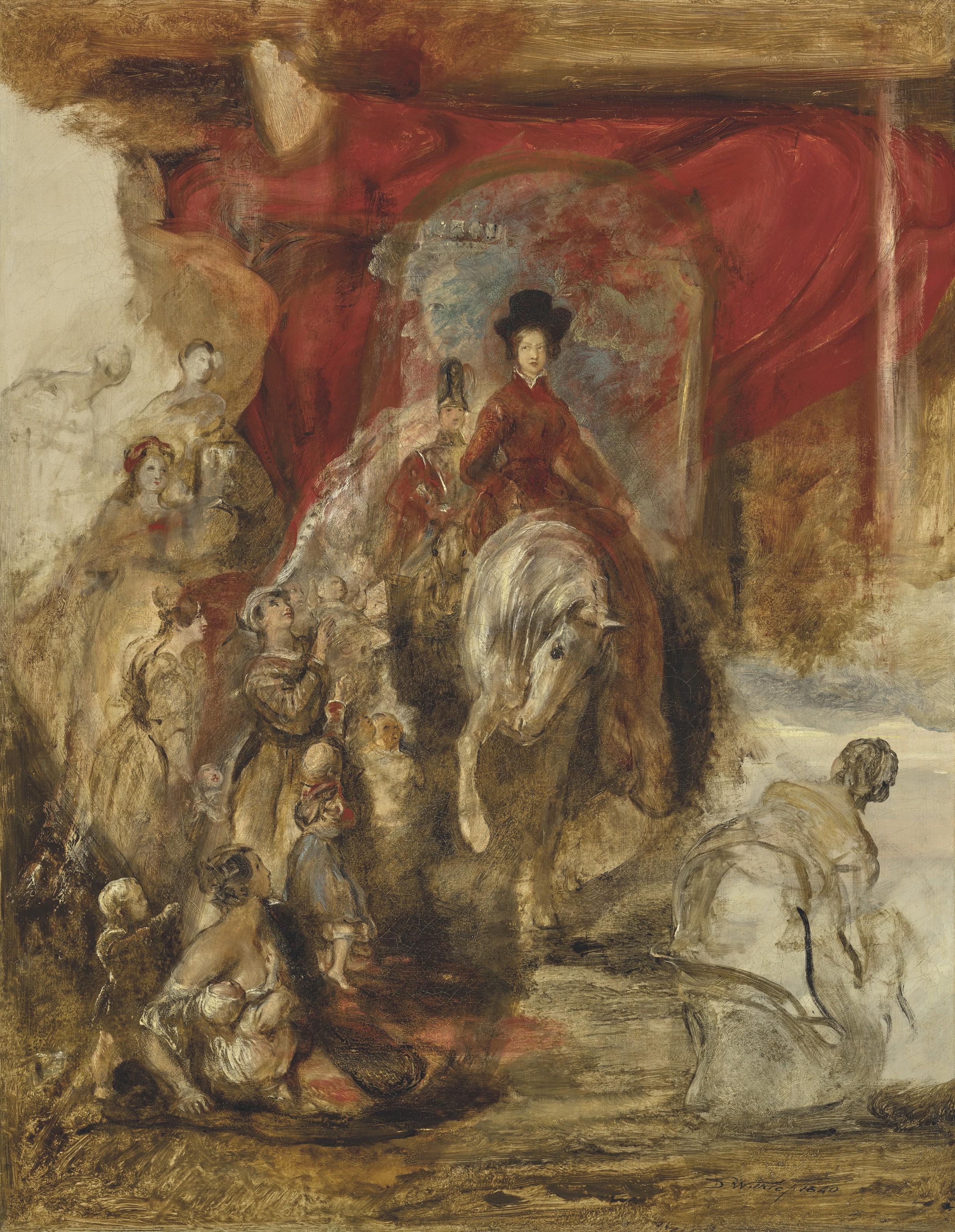 Sir David Wilkie, R.A. - Queen Victoria on horseback: a sketch