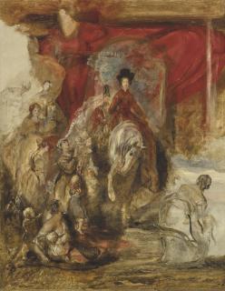 Sir David Wilkie, R.A. - Queen Victoria on horseback: a sketch