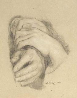 Sir David Wilkie, R.A. - Study of hands for \'Spanish Monks\'