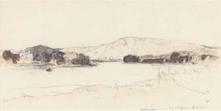 Sir David Young Cameron, R.A., R.S.A. - The River Tay At Kinfauns