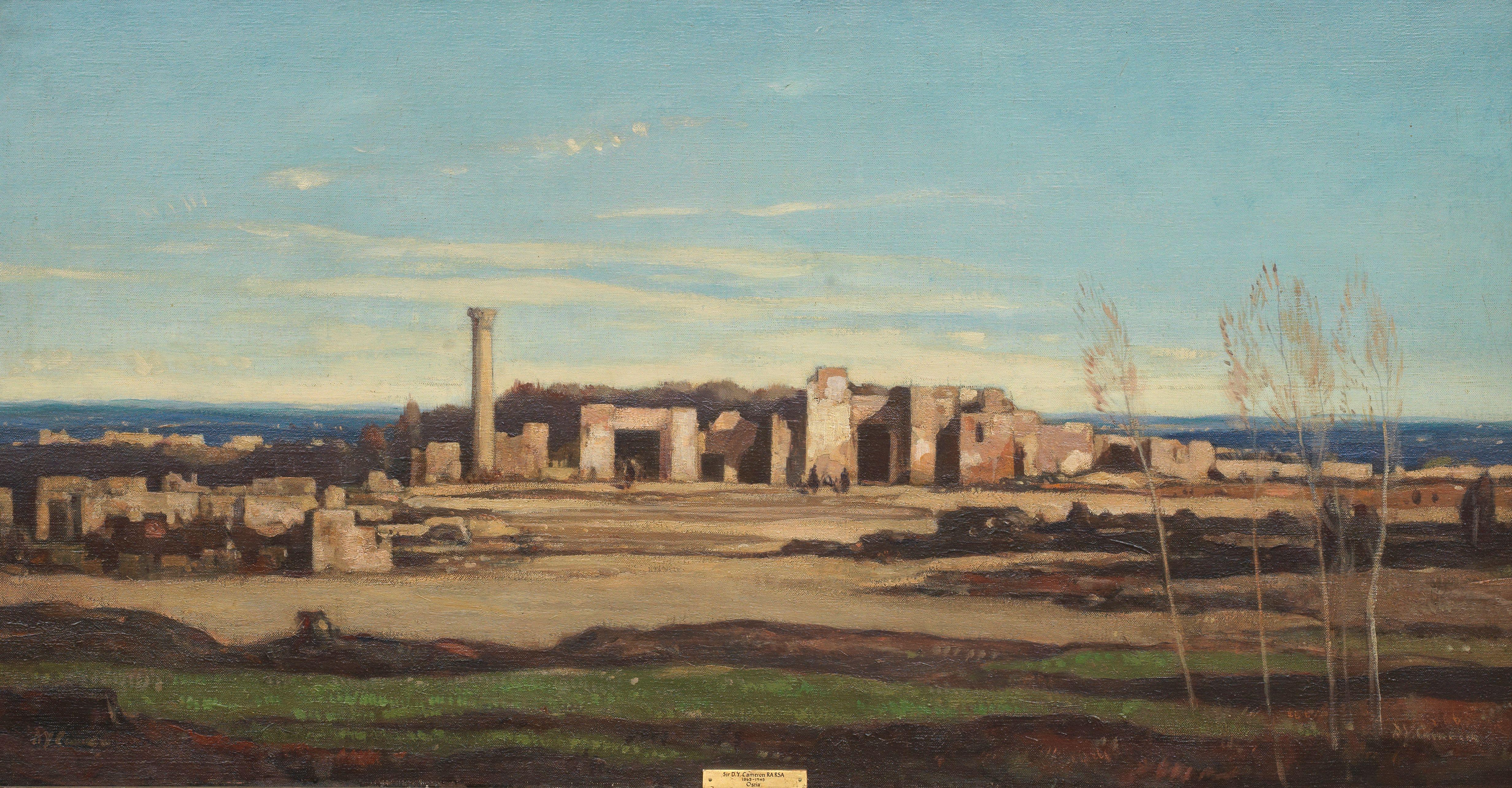 Sir David Young Cameron RA RSA RWS RSW RE - \'Ostia\'