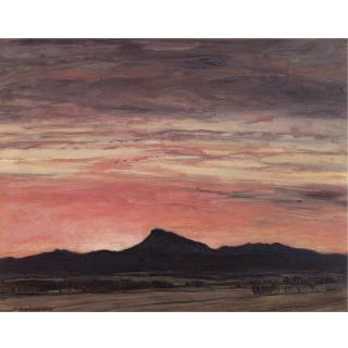 Sir David Young Cameron - Sunset, Perthshire Hills