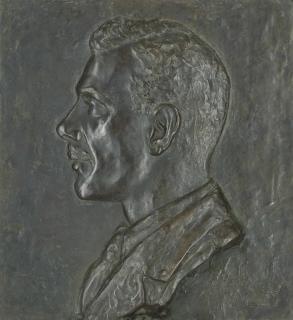 Sir Edgar Bertram MacKennal - A Relief Portrait of An Officer